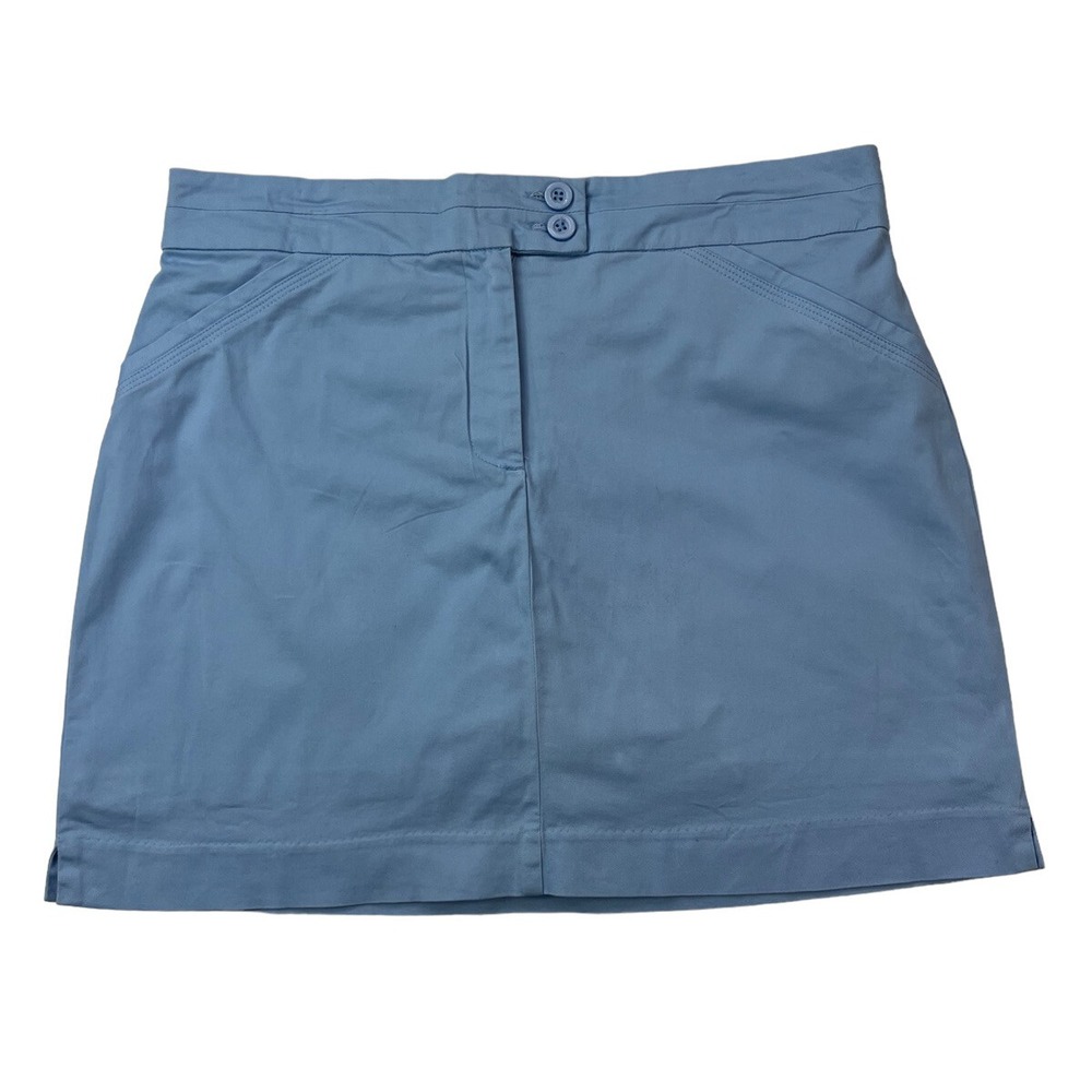 Coral Bay Women's‎ Size 12 Blue Stretch Double-Button Skirt w/Shorts Skort - Picture 8 of 12